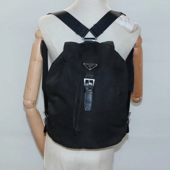 PRADA Backpack Nylon Black Silver Auth - Picture 13 of 16